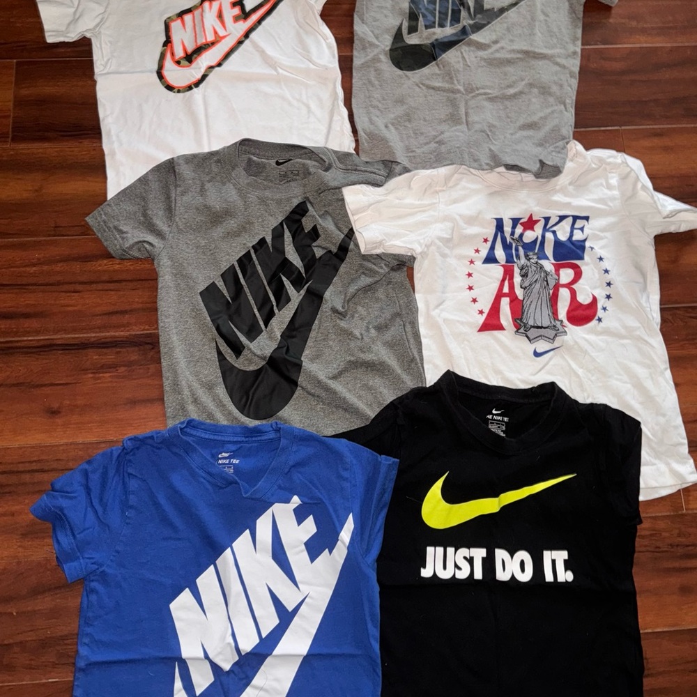 Nike Kids Graphic T-Shirts - Blue, Black, Gray, White